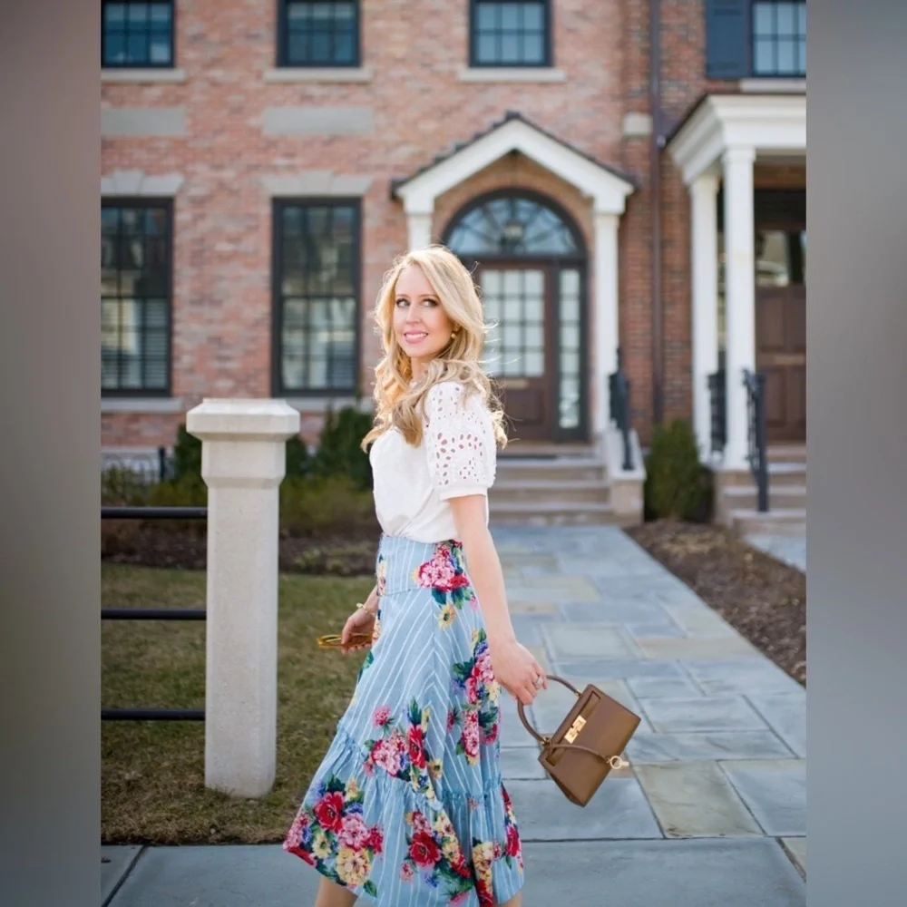 Anthropologie Claudette Midi Skirt NWT 12 - Picture 4 of 7
